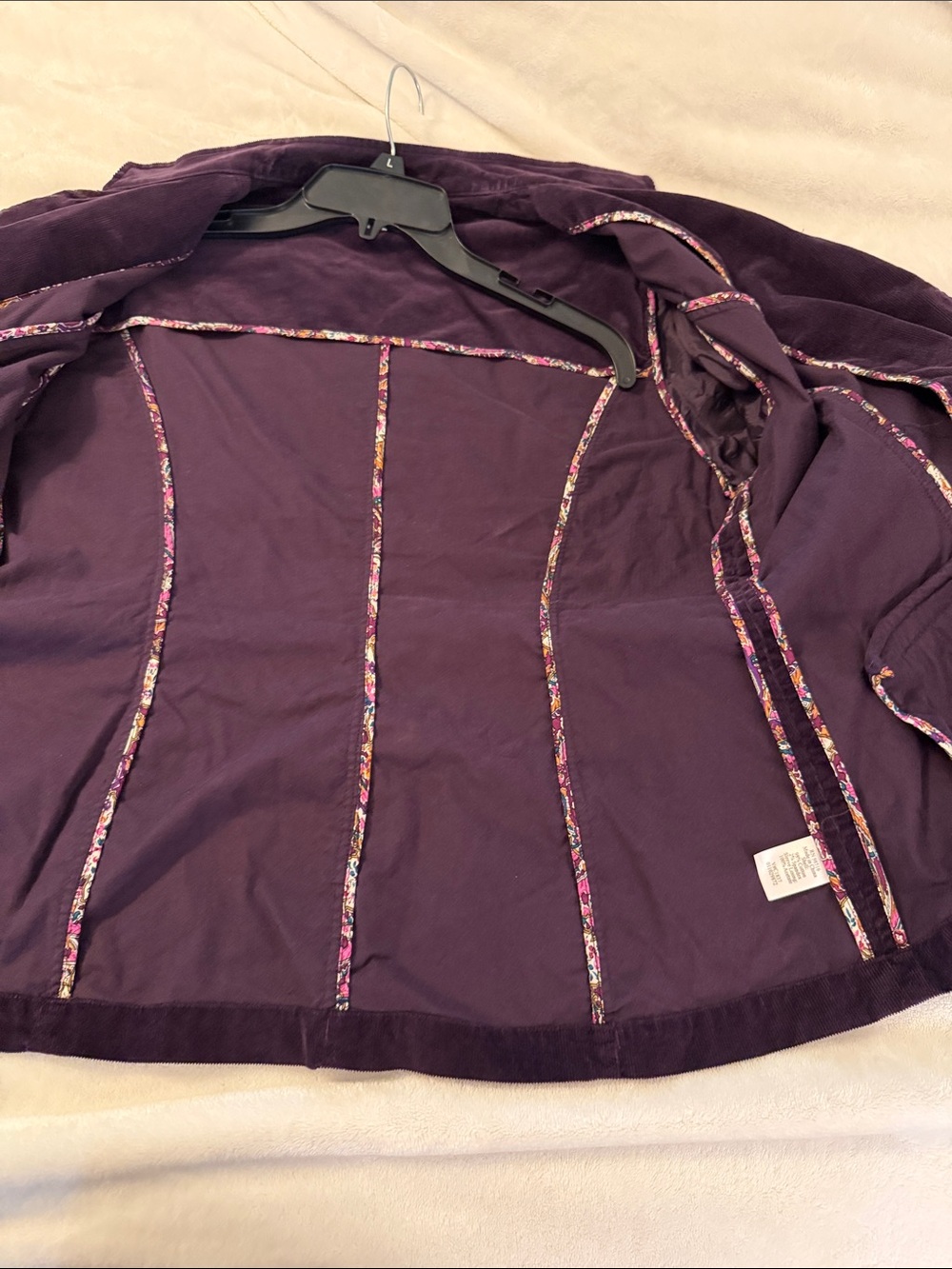 Coldwater Creek Dark Plum Corduroy Button Front Jacket - Picture 9 of 9
